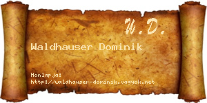 Waldhauser Dominik névjegykártya