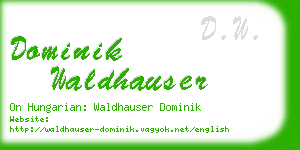 dominik waldhauser business card